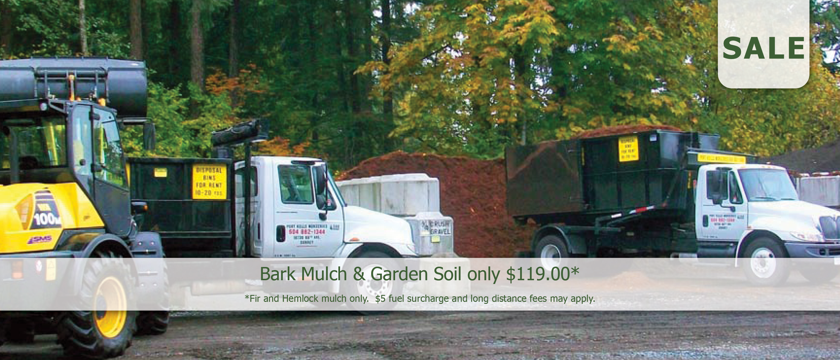 Bark mulch and soil